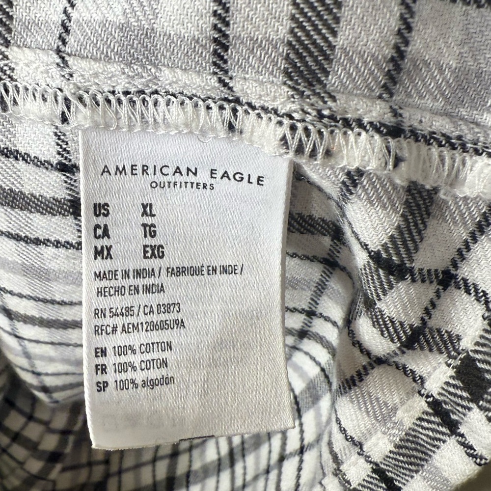 American Eagle Women’s Plaid Overall Mini Dress - Picture 7 of 7